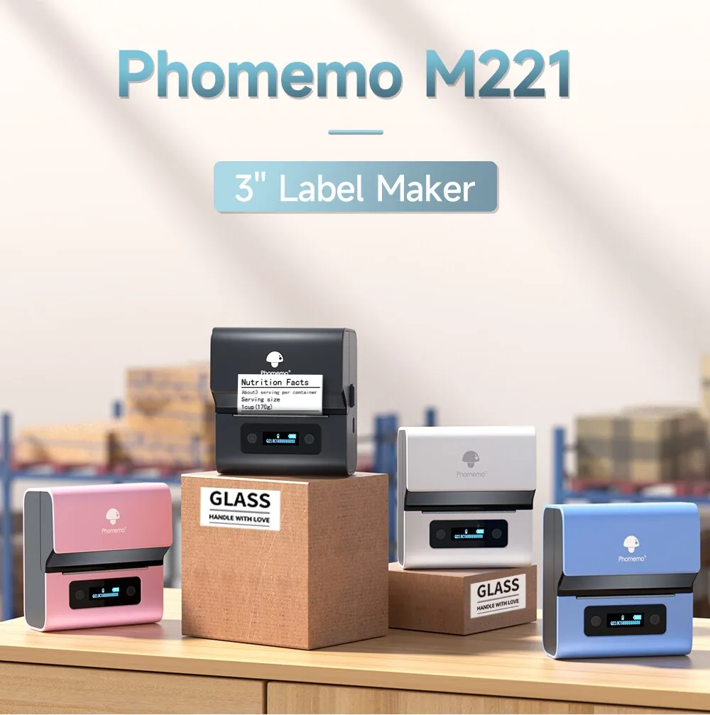 Real Phomemo M221 3-дюймовый в – обзор и цена Barcode Printer