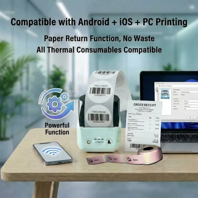 Миниатюрный 58-миллиметровый т – обзор и цена Barcode Printer